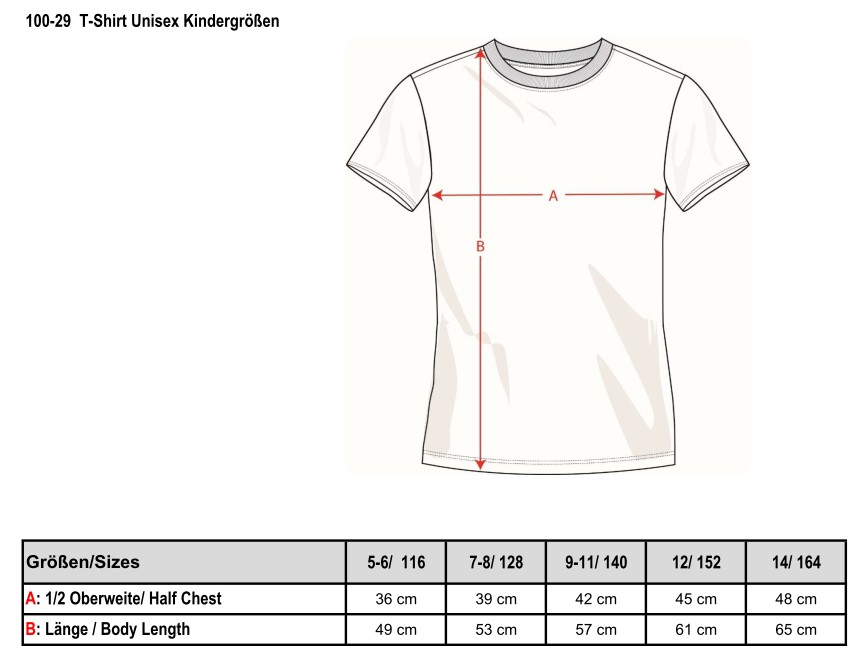 gelbes Classic T-Shirt Kinder, kurzarm
