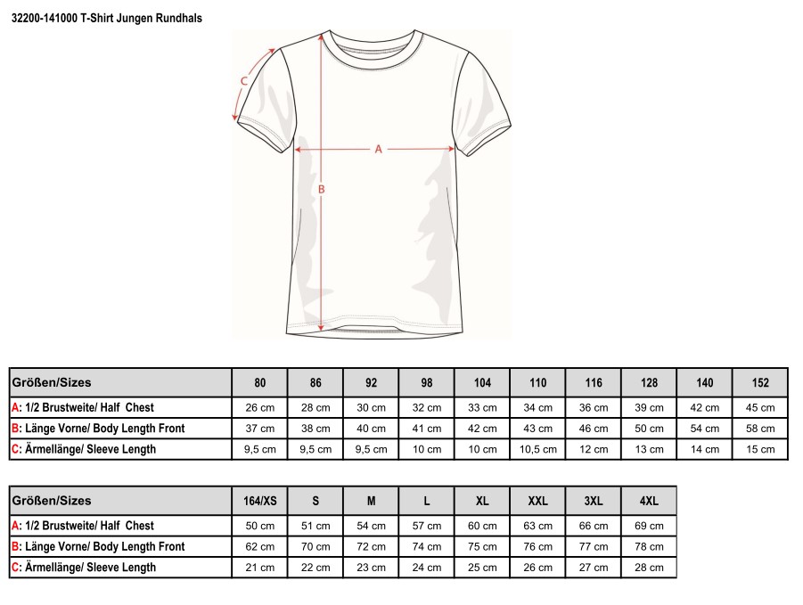T-Shirt, kurzarm, Rundhals, Unisex