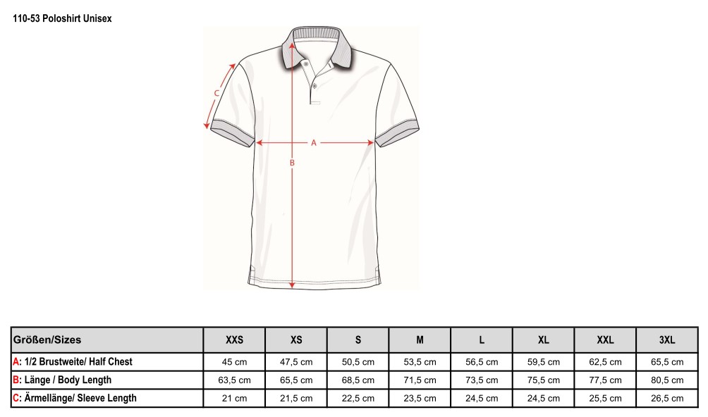Poloshirt, kurzarm, Unisex