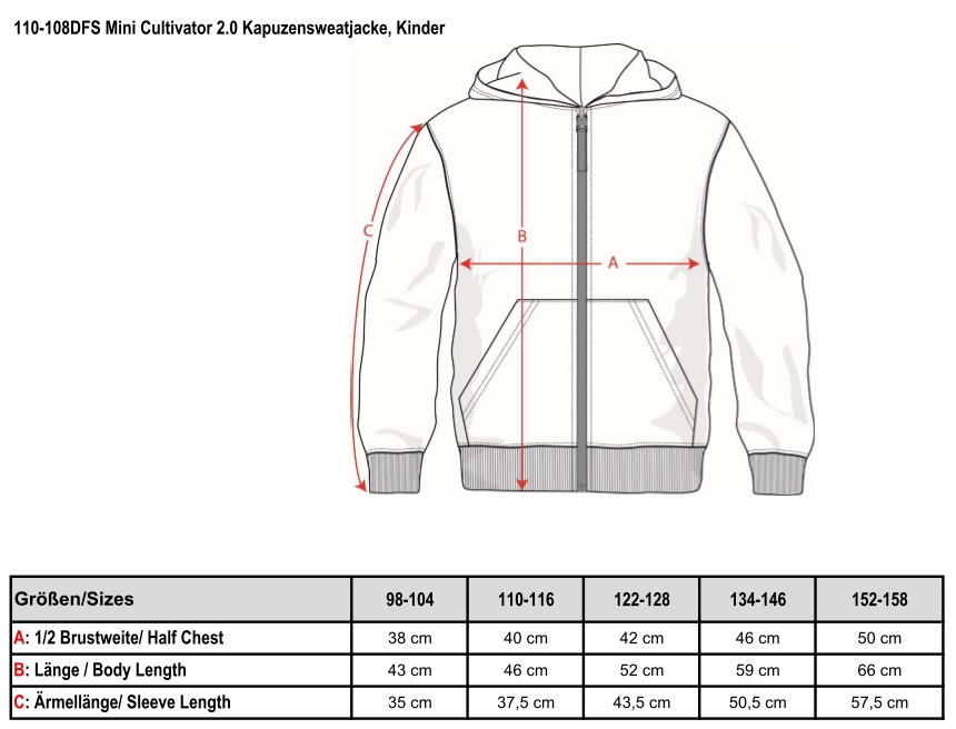 Kapuzensweatjacke 2.0, Kinder